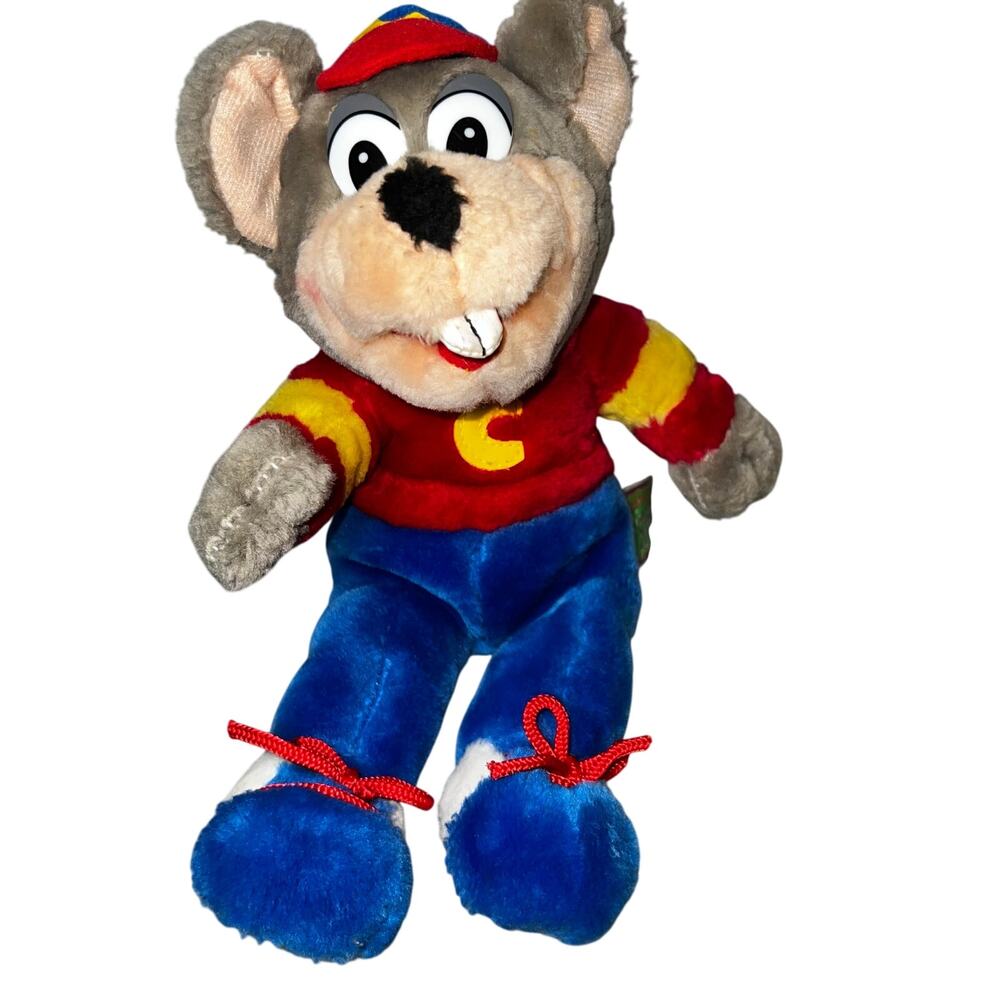 Chuck E Cheese 1999 Vintage Plush 11" Mouse Pizza Mascot Kids Stuff Charm Co